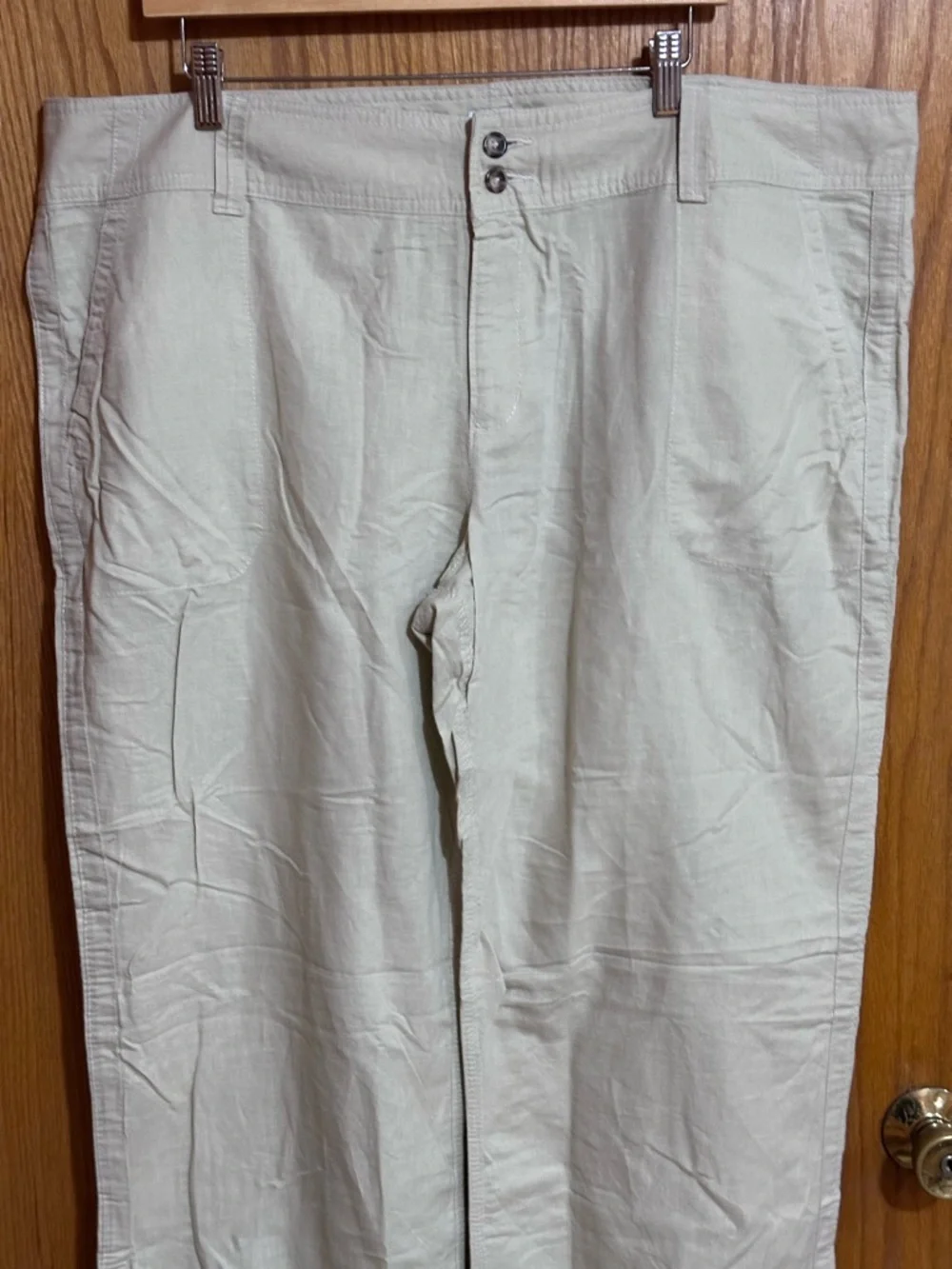 GAP women’s sz 20 Casual Cream Pants - Lightweight Straight‎ Leg